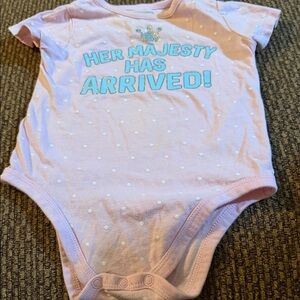 Garanimals Light Pink Bodysuit with Crown and Text